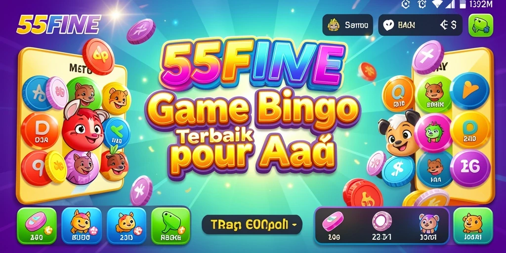 Tampilan screenshot utama 55FIVE yang menunjukkan keseruan permainan Bingo.