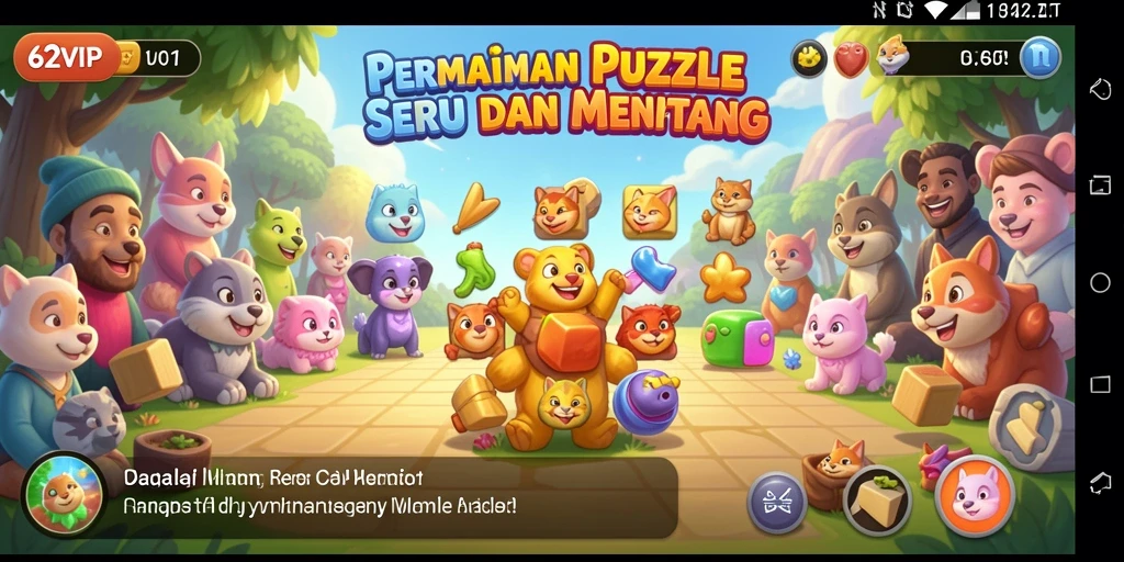 Tampilan gameplay seru dari 62VIP yang menantang pemain.