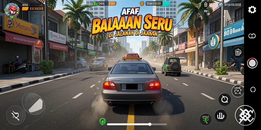 Tampilan aksi balapan seru di jalanan AFAF.