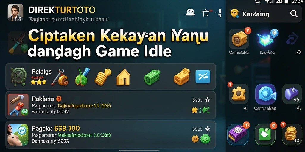 Tampilan gameplay <strong>DIREKTURTOTO</strong> saat menghasilkan pendapatan secara otomatis.