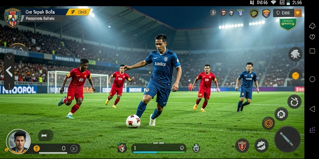 Tangkapan layar gameplay <strong>IDX66</strong> yang menunjukkan aksi seru di lapangan.