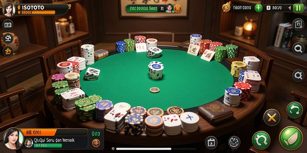 Tampilan gameplay QiuQiu yang memukau dan responsif.