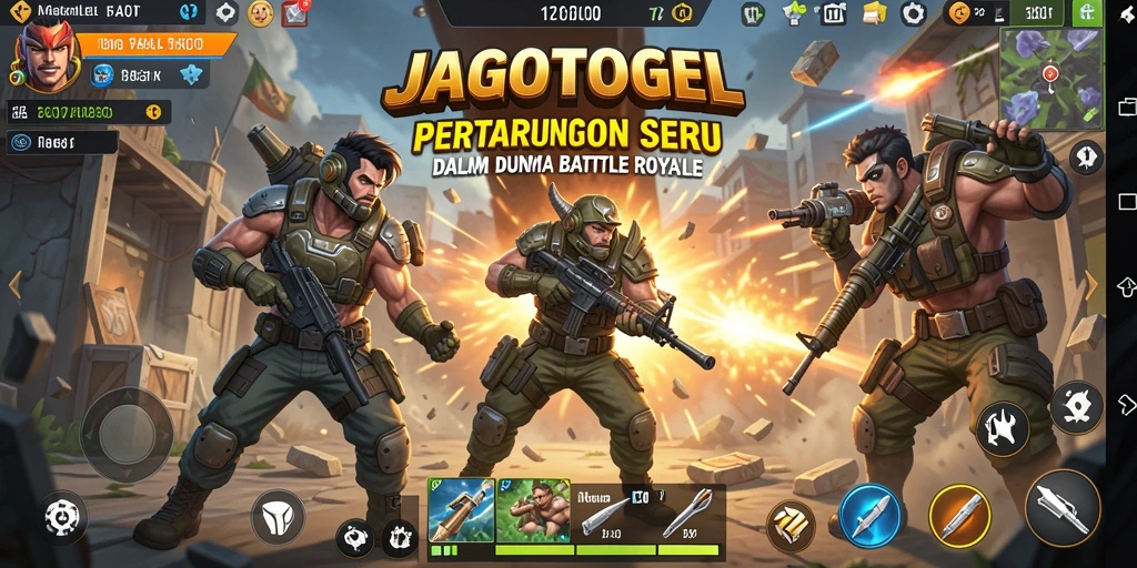 Tampilan gameplay seru dari JAGOTOGEL dalam pertempuran Battle Royale.