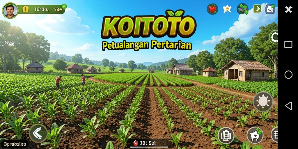 Gameplay seru di dunia pertanian KOITOTO yang penuh warna.