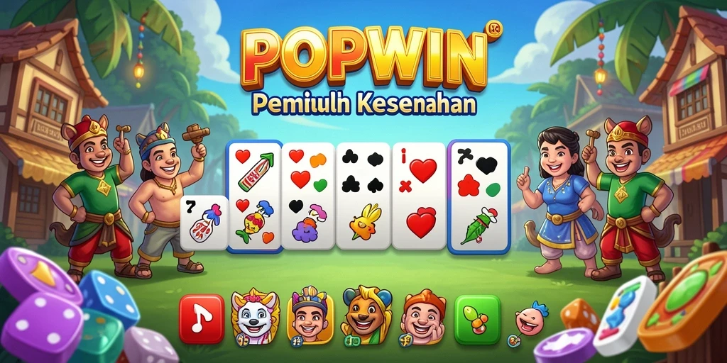 Tampilan gameplay menarik dari permainan domino POPWIN.