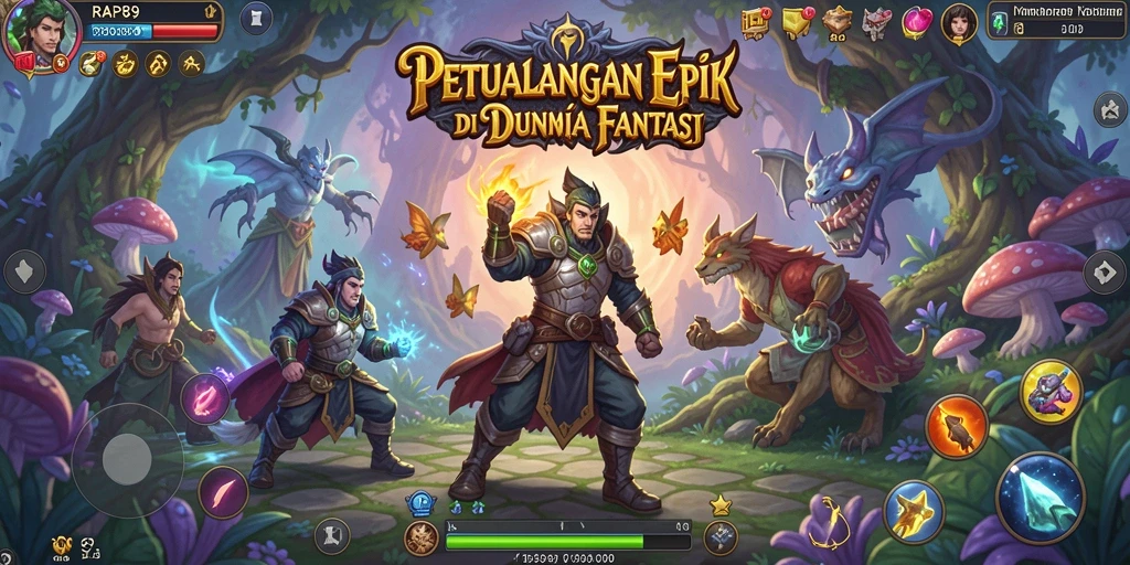 Tampilan gameplay RPG yang mendebarkan dan penuh aksi.