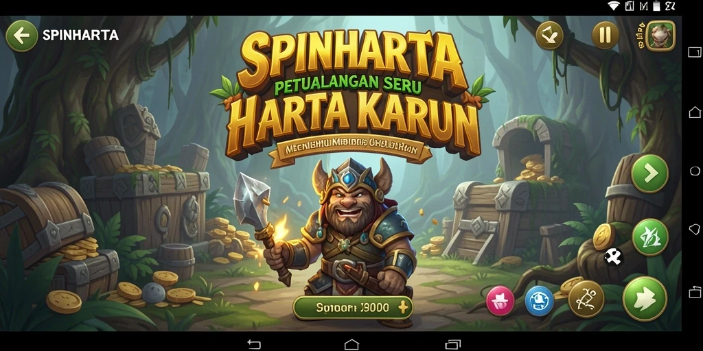 Screenshot SPINHARTA menampilkan aksi petualangan yang mendebarkan.