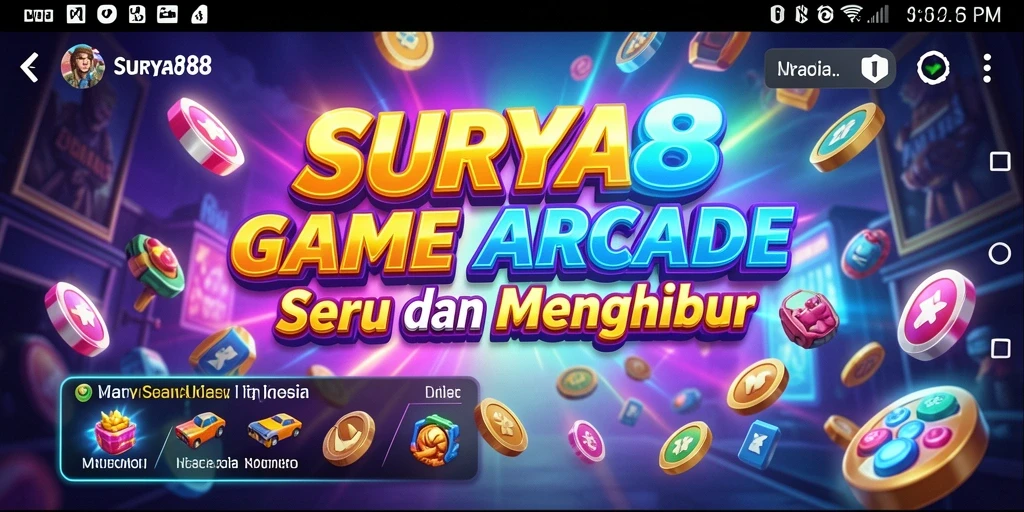 Tampilan gameplay seru SURYA88 dengan warna cerah dan tantangan menarik.